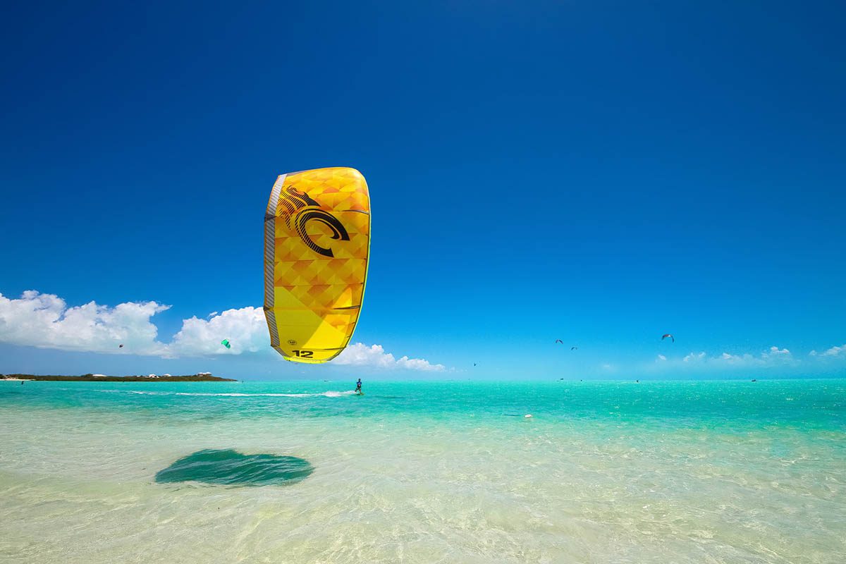 Kitesurfing at Long Bay Providenciales Turks and Caicos: A Wonderland for the Super Spot.